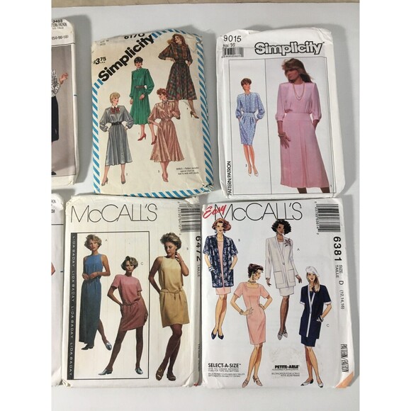 Sewing Patterns Mixed 6 Lot Women's Dresses Size 6,8, 10,12,14,16 Uncut A12 - Picture 3 of 5